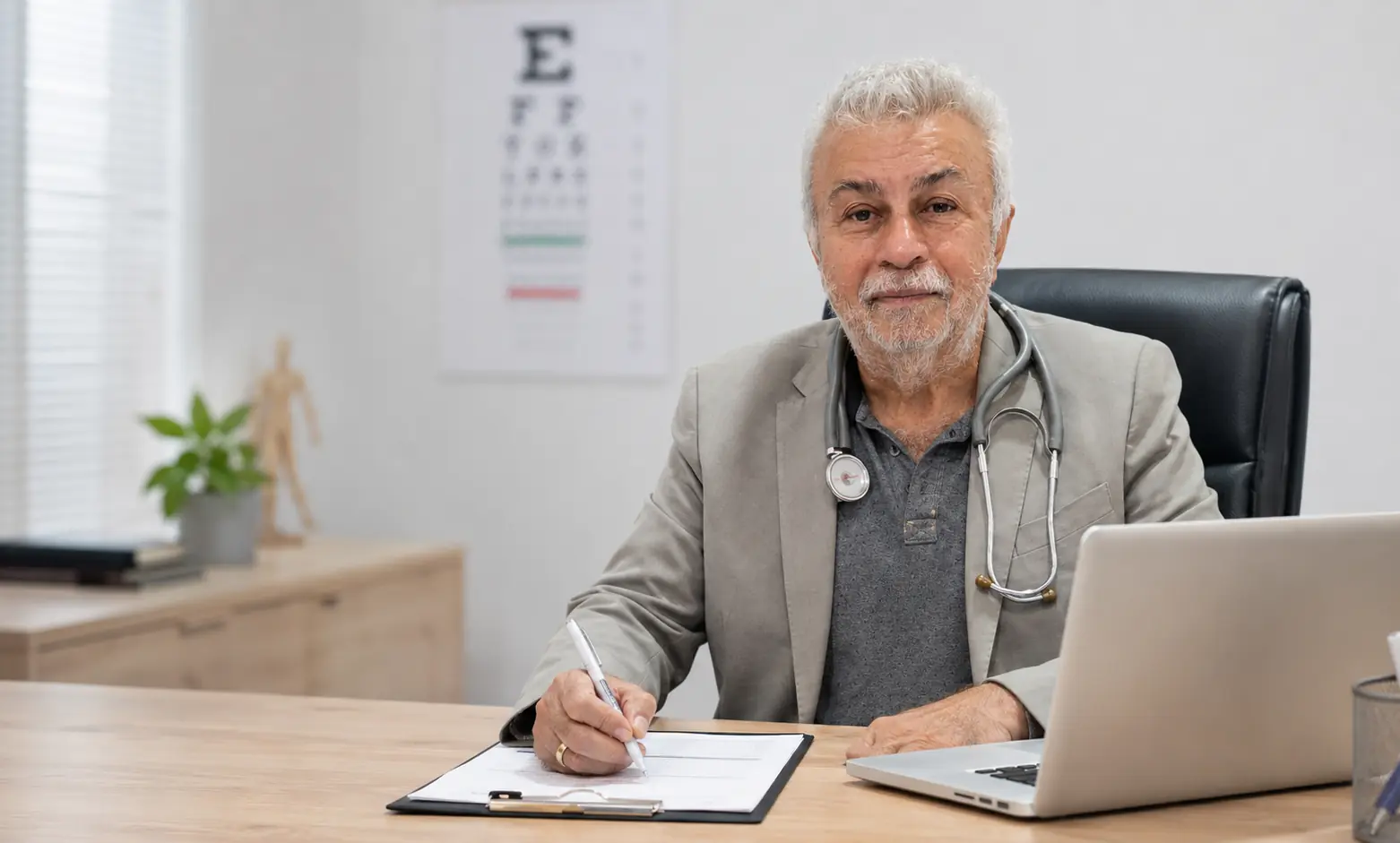 Dr. Clézio Brasil da Silva Noronha, médico do trabalho da Norclin, em atendimento