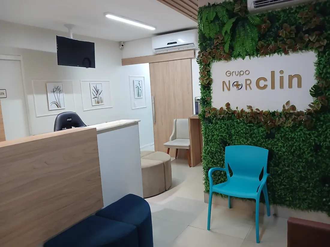 Recep&ccedil;&atilde;o da Norclin com identifica&ccedil;&atilde;o visual